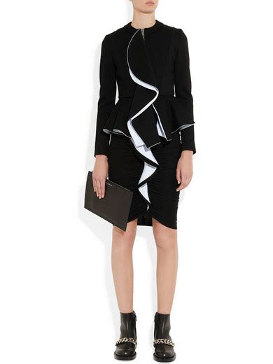 givenchy black zipper dress|givenchy blue and purple dress.